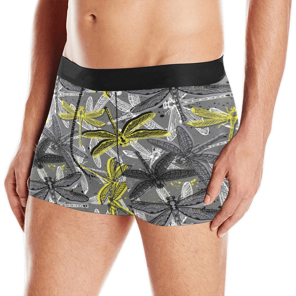 Hand drawn dragonfly pattern Men's All Over Print Boxer Briefs Men's Underwear
