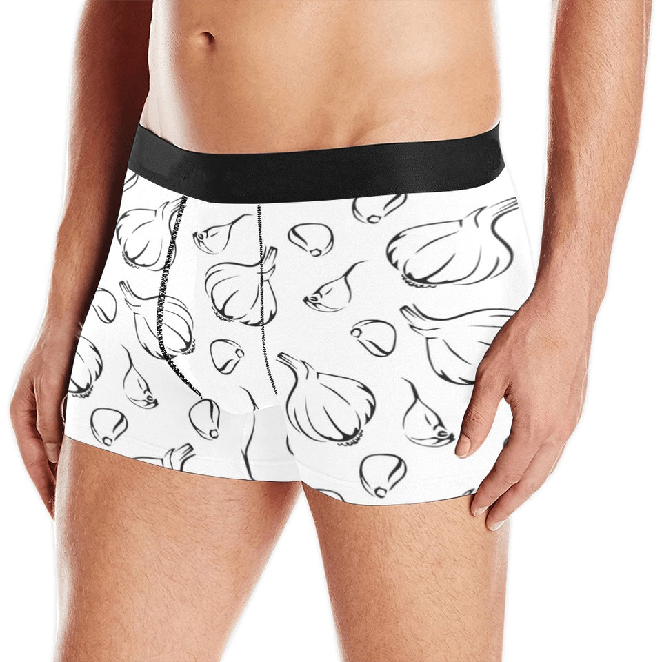 Garlic pattern black white Men's All Over Print Boxer Briefs Men's Underwear