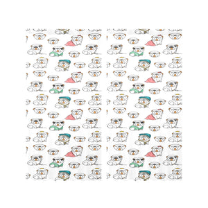 English Bulldog Pattern Print Design 03 Gauze Curtain