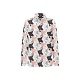 Pig Pattern Print Design 05 Women's Long Sleeve Polo Shirt