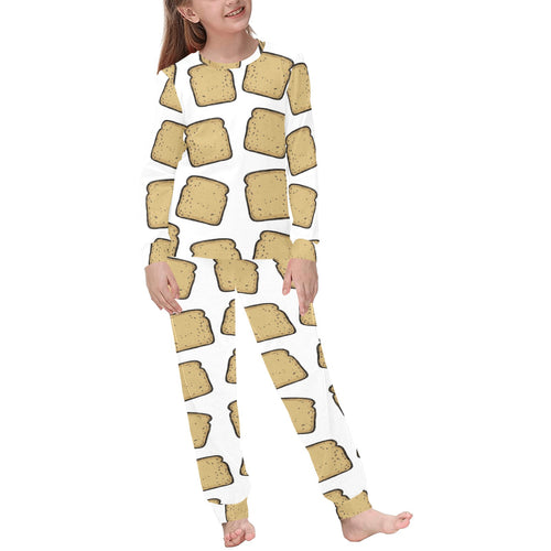 Bread Toast Pattern Print Design 03 Kids' Boys' Girls' All Over Print Pajama Set