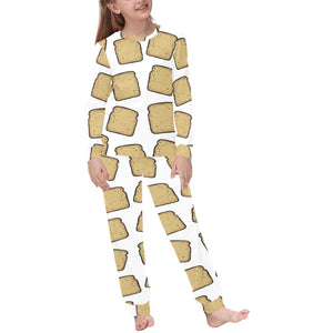 Bread Toast Pattern Print Design 03 Kids' Boys' Girls' All Over Print Pajama Set