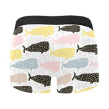 Whale dot pattern Men's All Over Print Boxer Briefs Men's Underwear