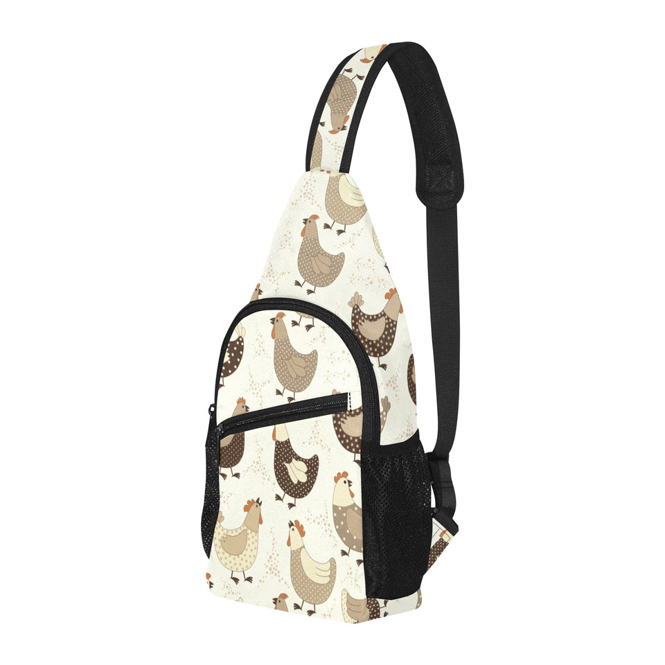 Cute rooster chicken cock All Over Print Chest Bag