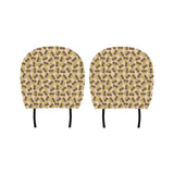 Hamburger Pattern Print Design 01 Car Headrest Cover