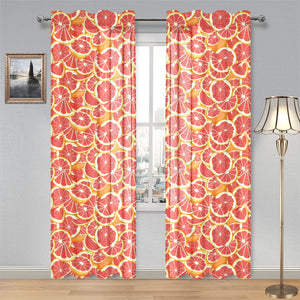 Tropical grapefruit pattern Gauze Curtain
