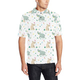 Cute Rhino pattern Men's All Over Print Polo Shirt