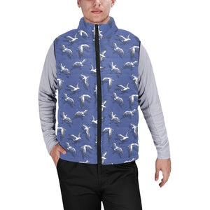 Seagull Pattern Print Design 03 Men's Padded Vest