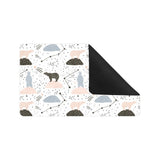 Polar bears star poka dot pattern Doormat