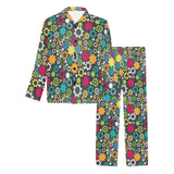 Gear Pattern Print Design 03 Men's Long Pajama Set