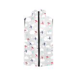 Airplane cloud grey background Men's Padded Vest