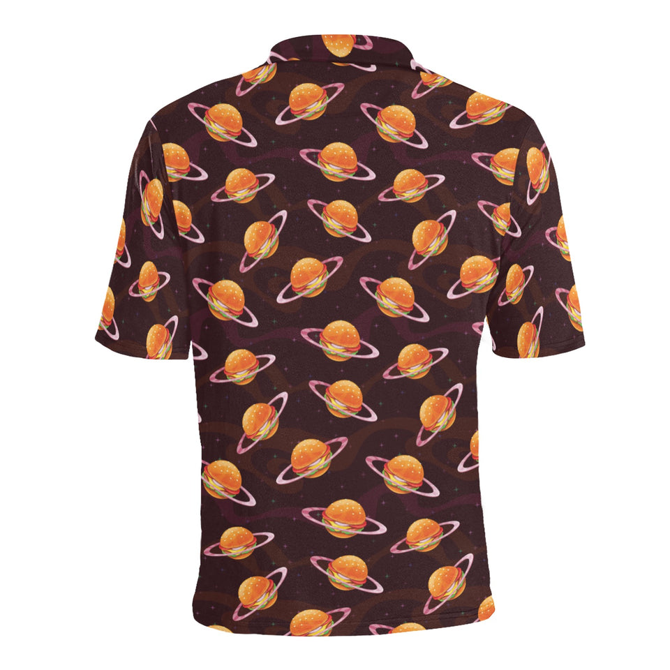 Hamburger Pattern Print Design 05 Men's All Over Print Polo Shirt