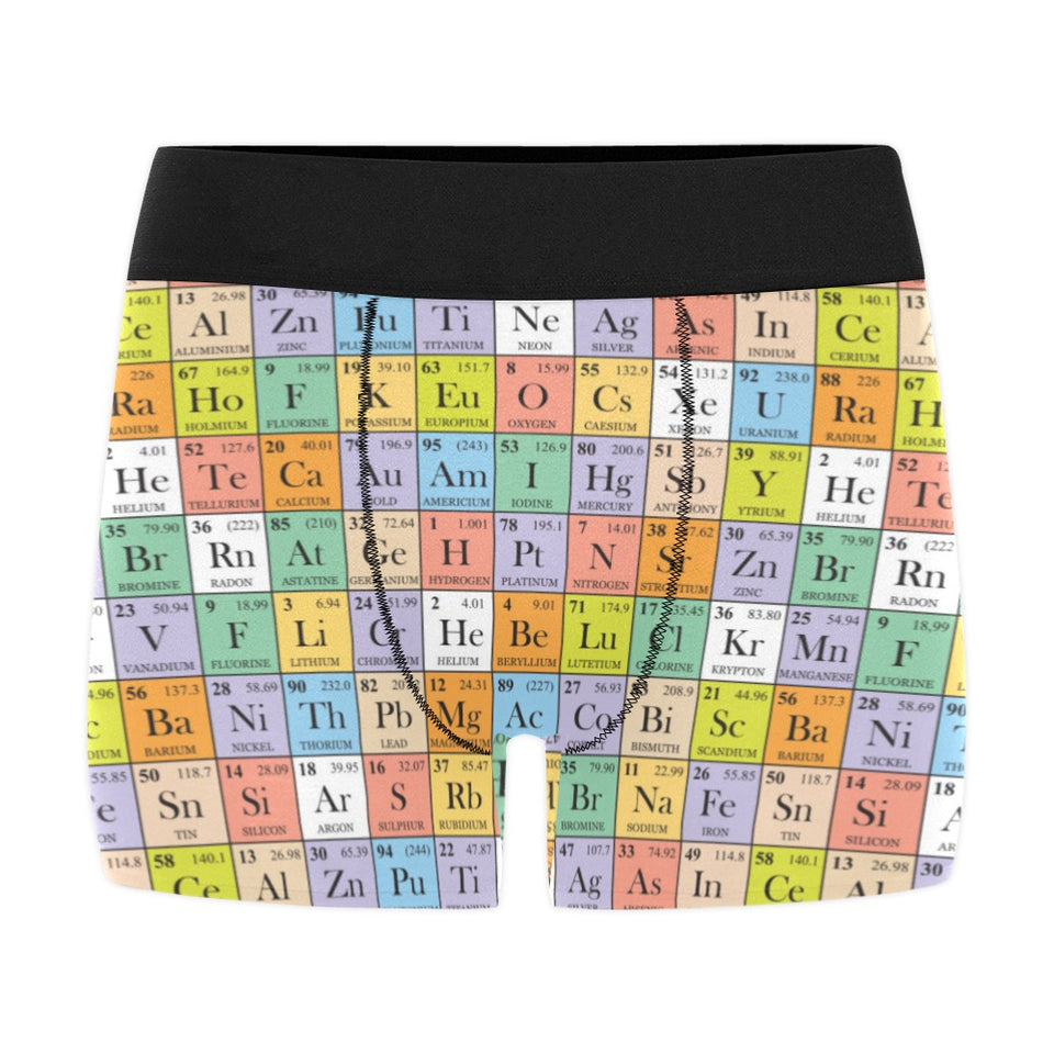 Chemistry Periodic Table Pattern Print Design 01 Men's All Over Print Boxer Briefs Men's Underwear