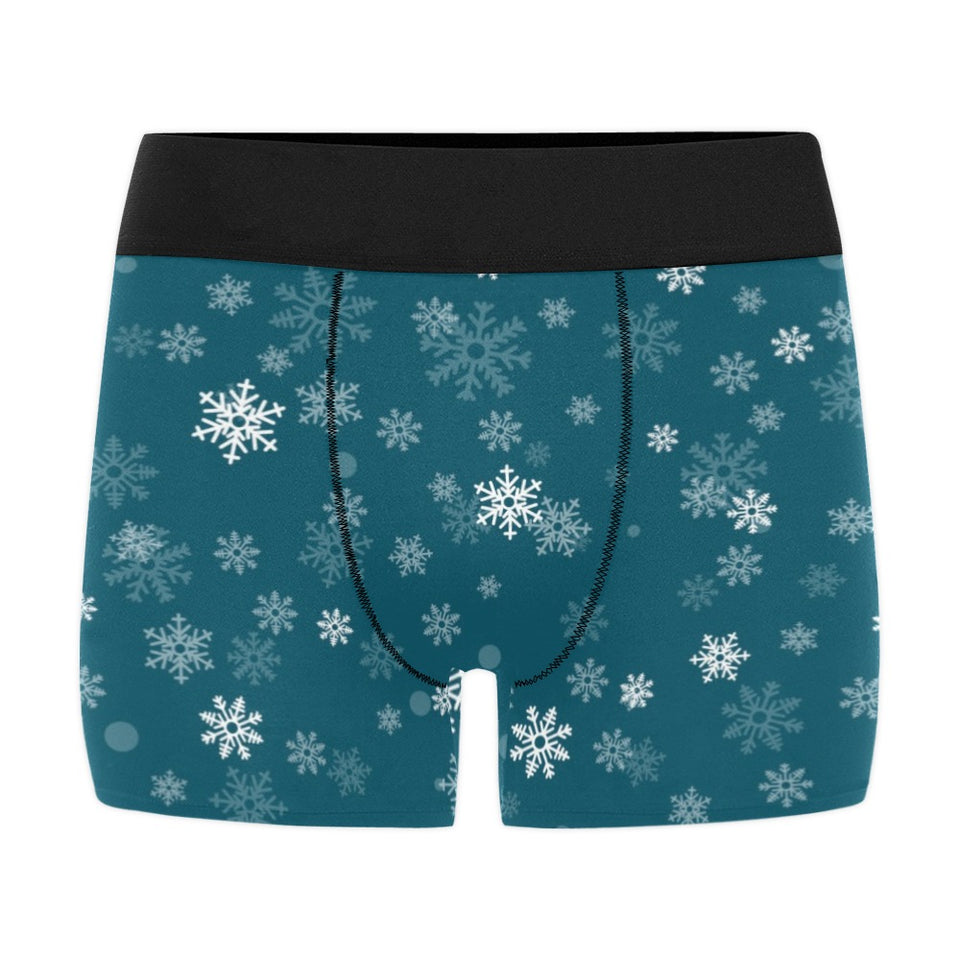 Snowflake pattern dark background Men's All Over Print Boxer Briefs Men's Underwear
