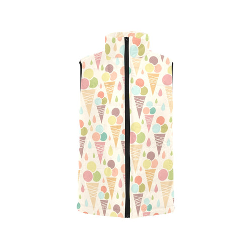 Ice cream cone pattern Men's Padded Vest