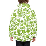 Hop design pattern Kids' Boys' Girls' Padded Hooded Jacket