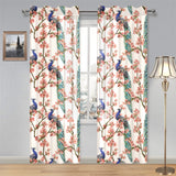 Peacock tropical flower pattern Gauze Curtain
