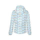 Swordfish Pattern Print Design 01 Women's Padded Hooded Jacket