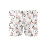 Bull Terrier Pattern Print Design 04 Men's Swimming Trunks