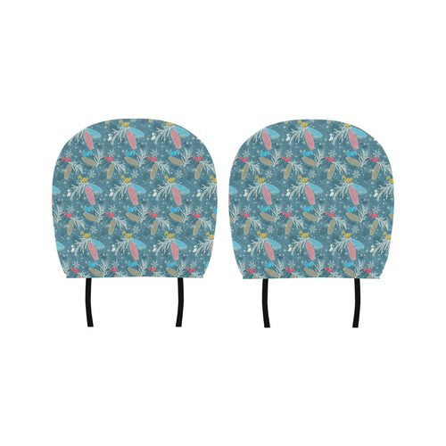 Squirrel Pattern Print Design 01 Car Headrest Cover