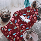 Pretzels Pattern Print Design 05 Blanket Robe with Sleeves