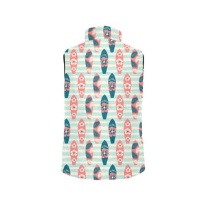 Surfboard Pattern Print Design 02 Men's Padded Vest
