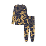 Gold dragon pattern Kids' Boys' Girls' All Over Print Pajama Set