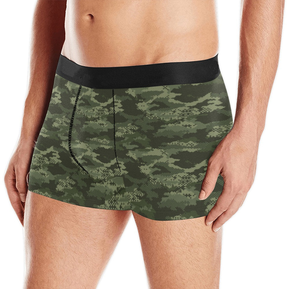 Digital Green camouflage pattern Men's All Over Print Boxer Briefs Men's Underwear