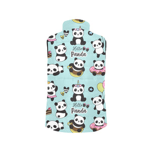 Cute baby panda pattern Men's Padded Vest