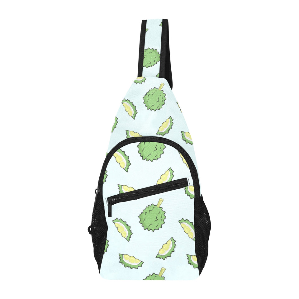 Durian pattern blue background All Over Print Chest Bag