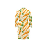 Carrot Pattern Print Design 01 Men's Long Sleeve Belted Night Robe