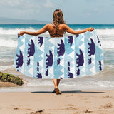 polar bear winter snow pattern Beach Towel