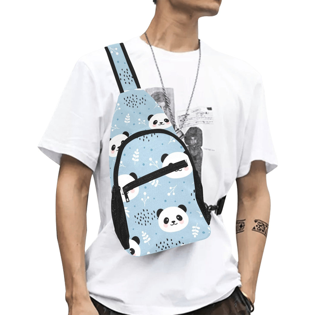 Cute panda pattern All Over Print Chest Bag