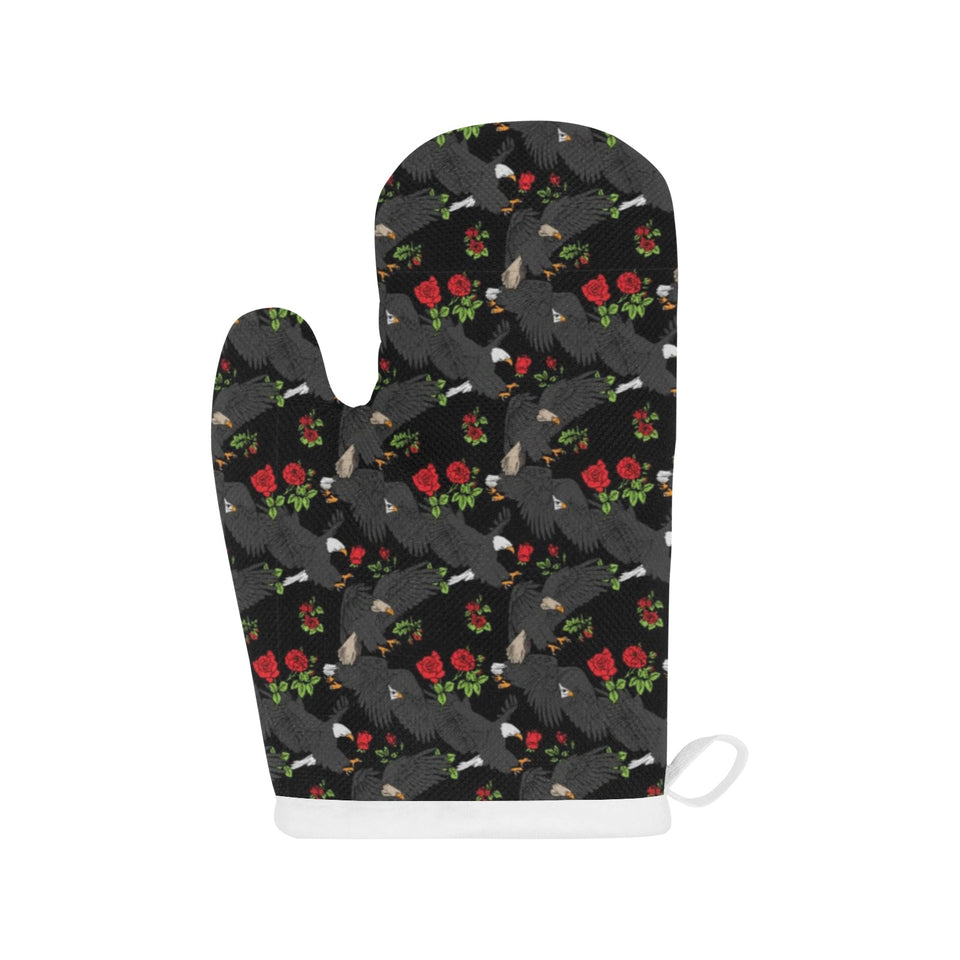 Eagle Pattern Print Design 04 Heat Resistant Oven Mitts