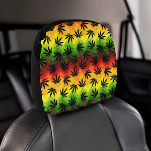 Canabis Marijuana Weed Pattern Print Design 03 Car Headrest Cover