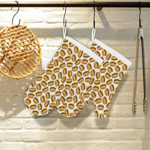 Hamburger Pattern Print Design 03 Heat Resistant Oven Mitts