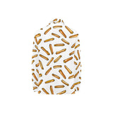 French fries potato pattern Women's Long Sleeve Polo Shirt