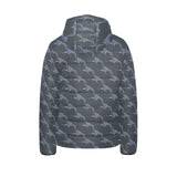 Swordfish Pattern Print Design 03 Kids' Boys' Girls' Padded Hooded Jacket