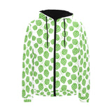 Hop pattern background Men's Padded Hooded Jacket