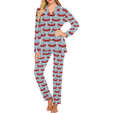 Sausage Pattern Print Design 02 Women's Long Pajama Set