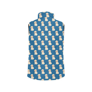 Golden Retriever Pattern Print Design 03 Men's Padded Vest