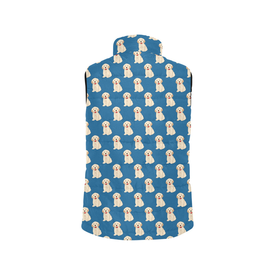 Golden Retriever Pattern Print Design 03 Men's Padded Vest