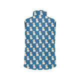 Golden Retriever Pattern Print Design 03 Men's Padded Vest