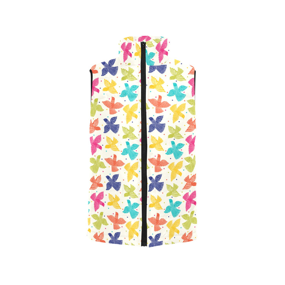 Pigeon Pattern Print Design 01 Women's Padded Vest