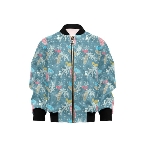 Squirrel Pattern Print Design 01 Kids' Boys' Girls' Bomber Jacket