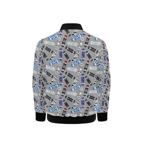 Skate Board Pattern Print Design 03 Kids' Boys' Girls' Bomber Jacket