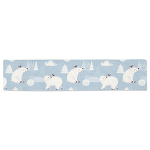 Cute polar bears Christmas decoration pattern Table Runner