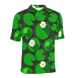 Frog waterlily pattern Men's All Over Print Polo Shirt