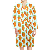 Carrot Pattern Print Design 03 Men's Long Sleeve Belted Night Robe