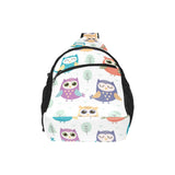 Cute owl pattern All Over Print Chest Bag